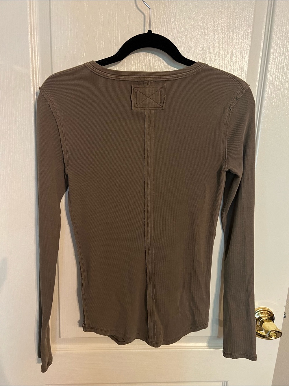 Free People Seaweed Ribbed Button Henley - Picture 2 of 3